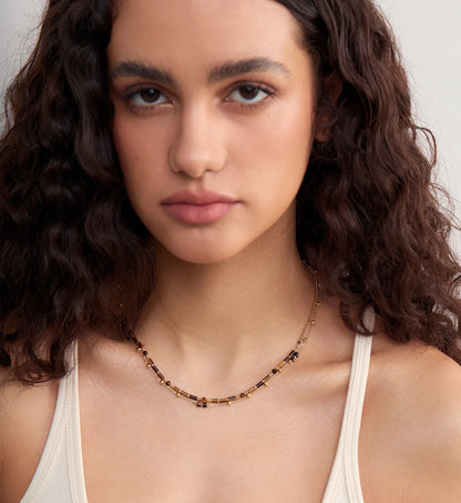 Layered Tiger Eye Stone Necklace