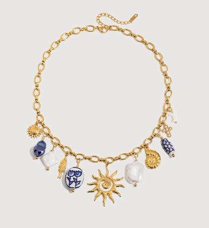 Sun-Kissed Ceramic Necklace