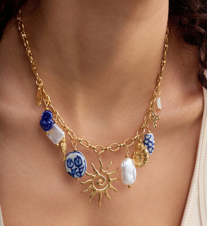 Sun-Kissed Ceramic Necklace