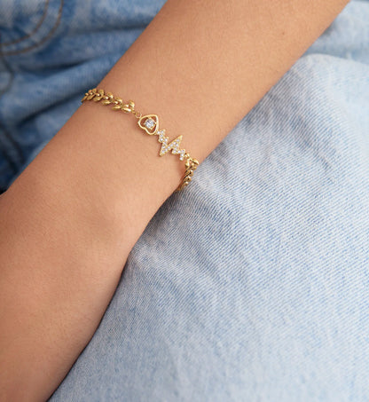 Wheat Grain Heartbeat Bracelet